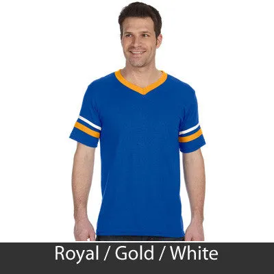 Alpha Kappa Lambda V-Neck Jersey with Striped Sleeves - 360 - TWILL