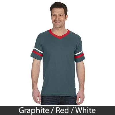 Alpha Kappa Lambda V-Neck Jersey with Striped Sleeves - 360 - TWILL