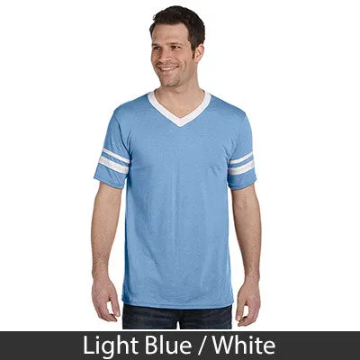 Alpha Kappa Lambda V-Neck Jersey with Striped Sleeves - 360 - TWILL