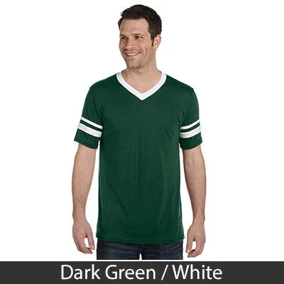 Alpha Kappa Lambda V-Neck Jersey with Striped Sleeves - 360 - TWILL