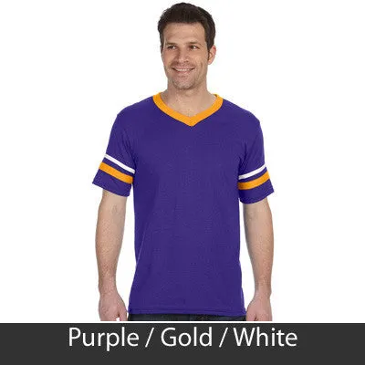 Alpha Kappa Lambda V-Neck Jersey with Striped Sleeves - 360 - TWILL