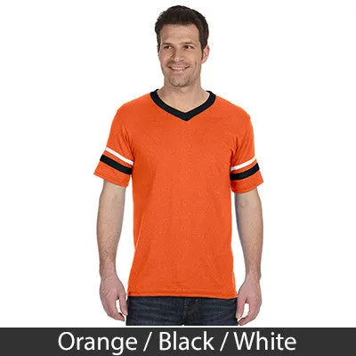 Alpha Kappa Lambda V-Neck Jersey with Striped Sleeves - 360 - TWILL