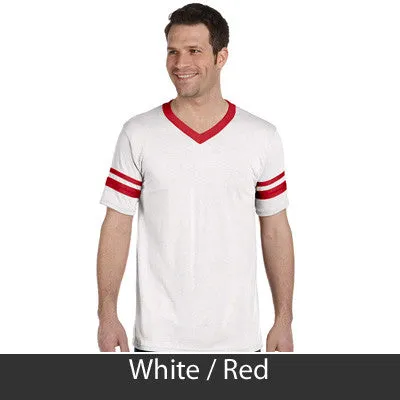Alpha Kappa Lambda V-Neck Jersey with Striped Sleeves - 360 - TWILL