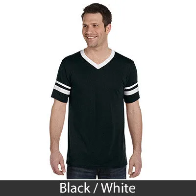 Alpha Kappa Lambda V-Neck Jersey with Striped Sleeves - 360 - TWILL