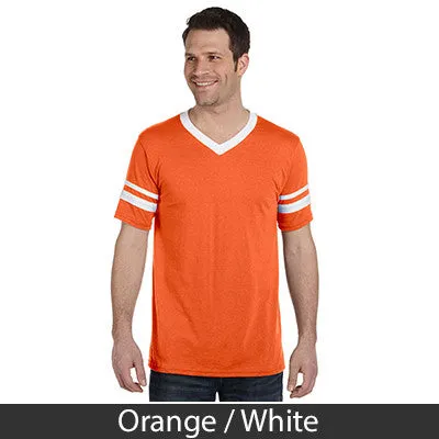 Alpha Kappa Lambda V-Neck Jersey with Striped Sleeves - 360 - TWILL