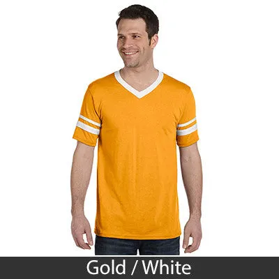 Alpha Kappa Lambda V-Neck Jersey with Striped Sleeves - 360 - TWILL