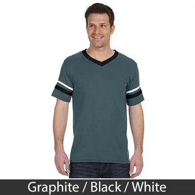 Alpha Kappa Lambda V-Neck Jersey with Striped Sleeves - 360 - TWILL
