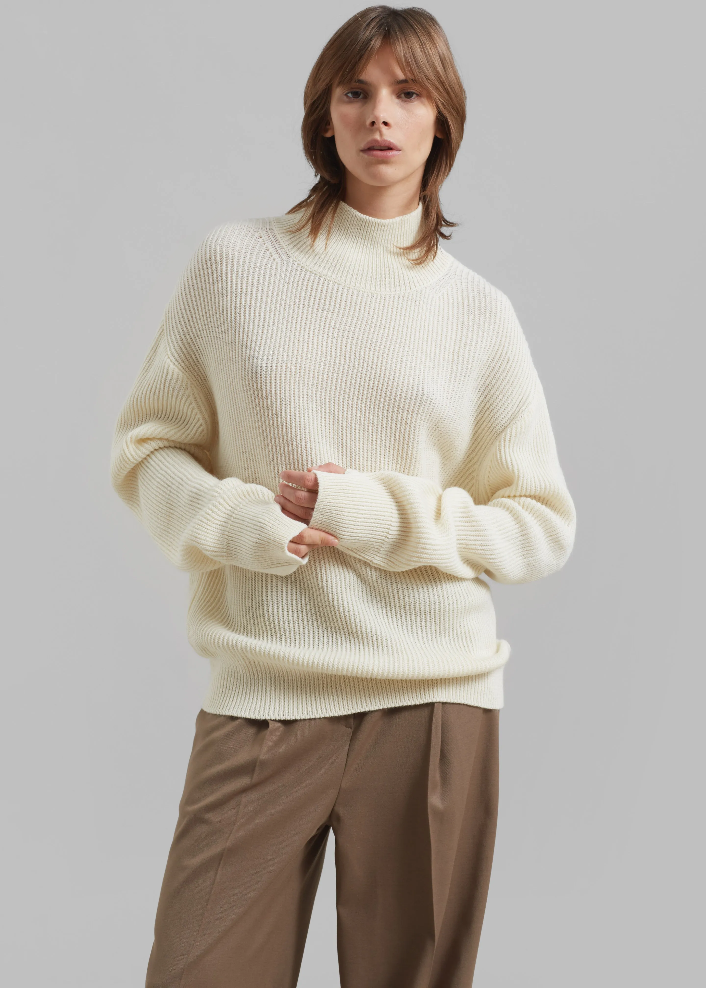 Amomento Turtleneck Pullover - Ecru