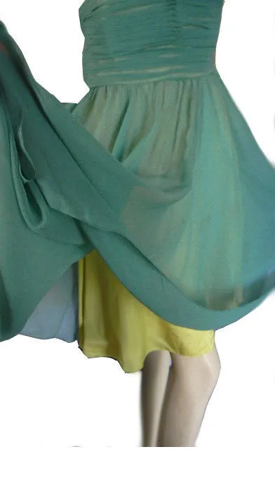 *BEAUTIFUL BETSEY JOHNSON EVENING GRAND SWEEP SILK CHIFFON PARTY DRESS ENCRUSTED WITH SPARKLING SEQUINS IN MERMAID