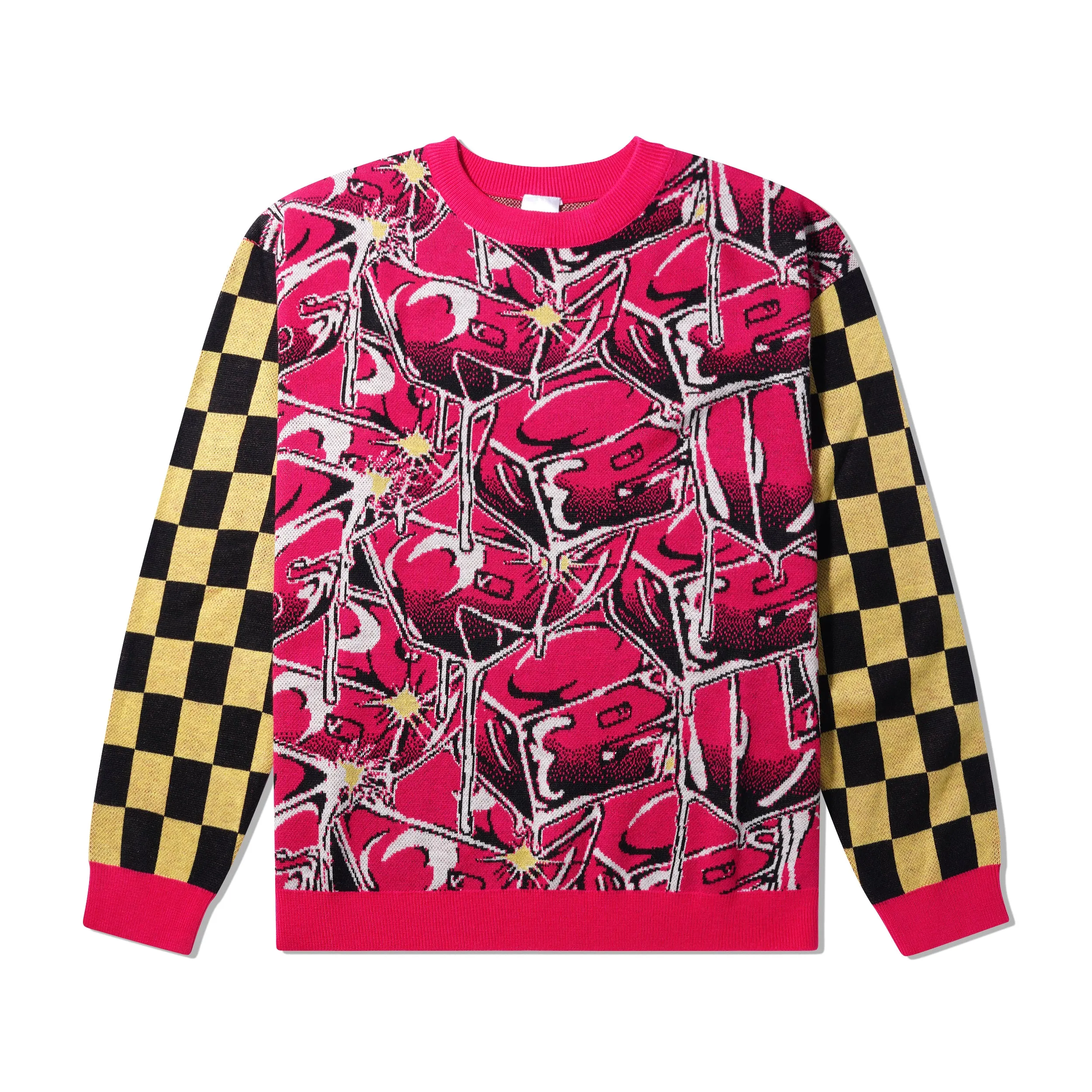 Flashing Cube Intarsia Knit, Multi