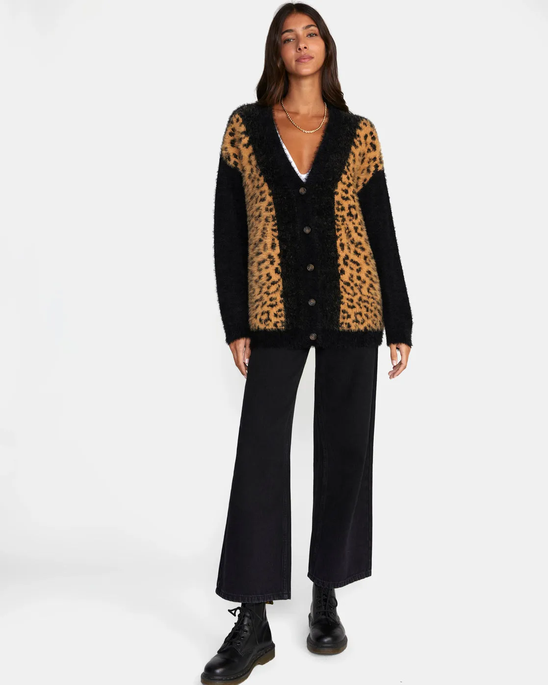 Here We Are Cardigan Sweater - Black